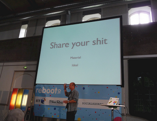 Photo from presentation at Reboot 10